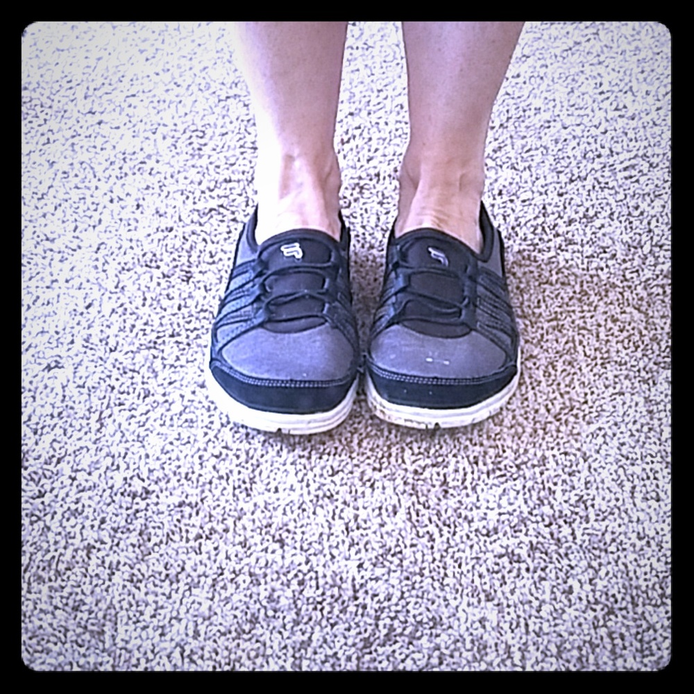 Gently used Fila slip ons